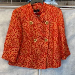 Red and gold dress jacket size 12 by Talbots